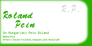 roland pein business card